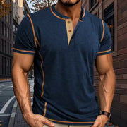 Crew-Neck Short-Sleeve Top Casual Mens Clothing