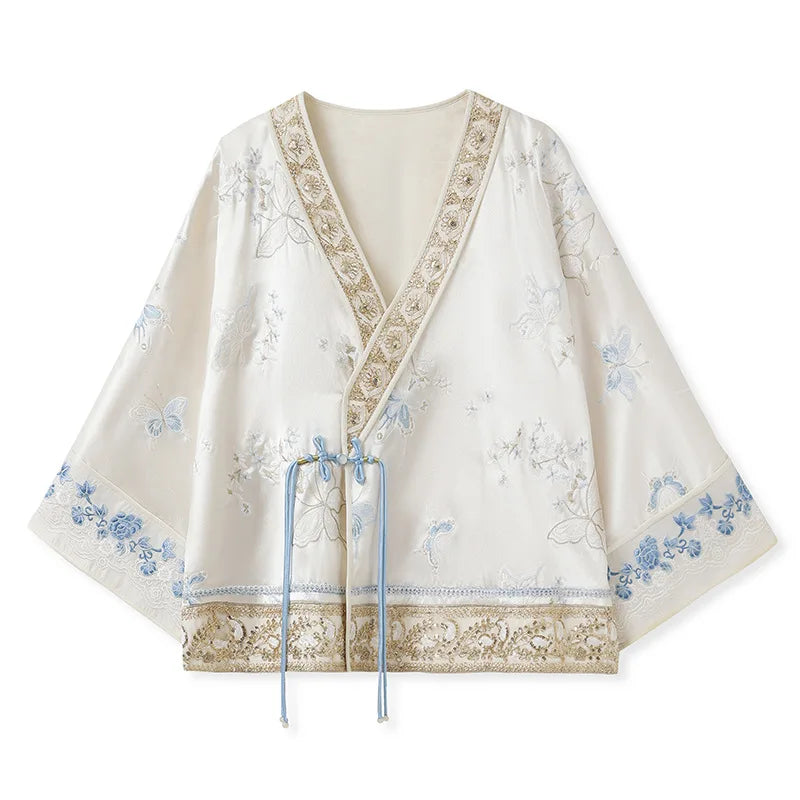 2026 Spring High end New Chinese Butterfly Embroidery Luxury Loose Jacket for Women Jacket Coat Outerwear