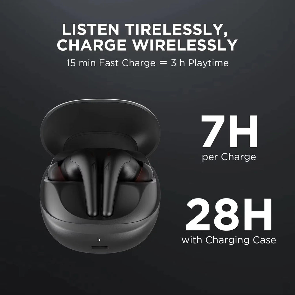 1MORE Aero Ear buds Noise Cancellation Bluetooth 5.2 flash-sale Clear Calls 28h Playtime Wireless Charging headset electronic