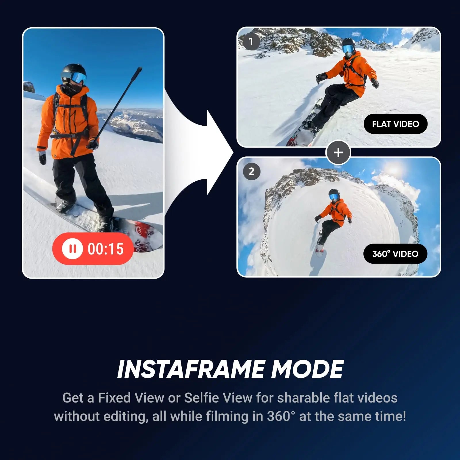 Insta360 X5 - Waterproof 8K 360° Action Camera, Leading Low Light, 3-Hour,Triple AI Chip Design Battery,