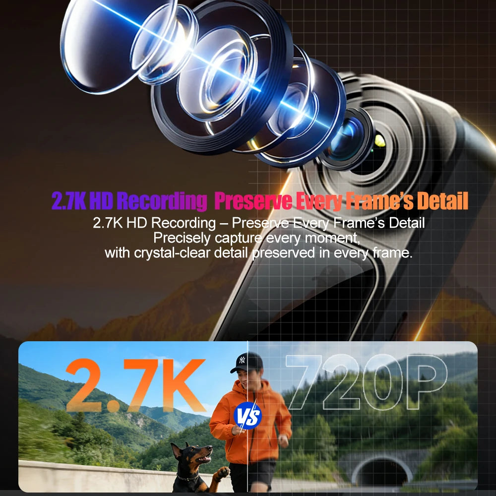 Famue Quest 1 Action Camera  rotate stabilization magnet mini 2.7K wifi remote control dash cam motos Cycling Gear Sports Set