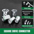 13-Piece 3/8" Drive Metric Socket Set, 8-20mm, Chrome Vanadium Steel, SuperKrome Finish, with Aluminum Organizer