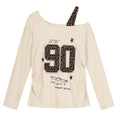 Y2K Patchwork Leopard Print T-Shirt Women Loose Streetwear Tee Grunge Casual Top