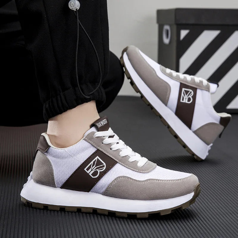 New Breathable Mesh Men's Casual Thick-soled Running Sneakers