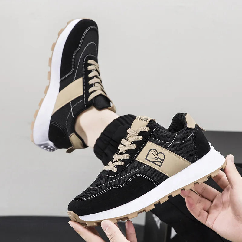 New Breathable Mesh Men's Casual Thick-soled Running Sneakers