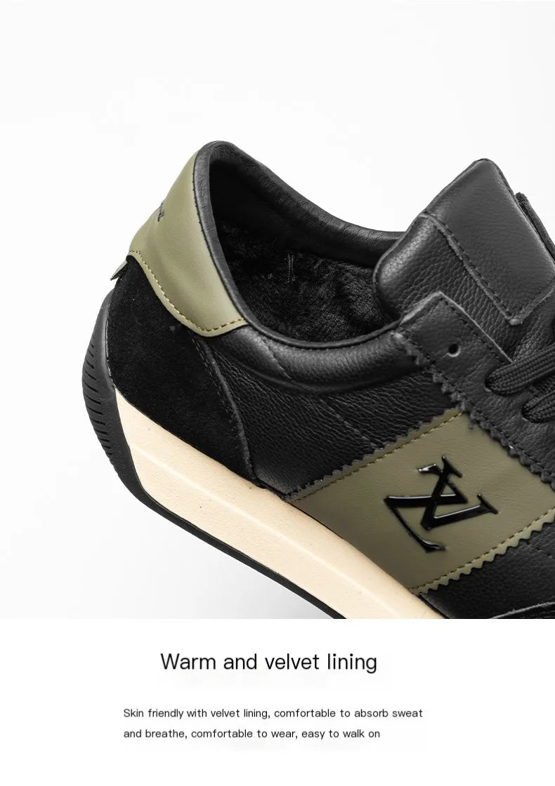 Classic European Station High end Men's Shoes Genuine Leather Color blocked Comfortable Casual Shoes Sports Shoes 231135