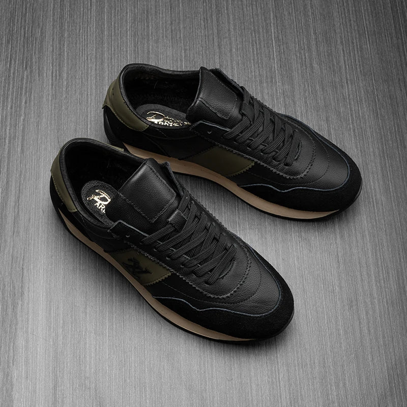 Classic European Station High end Men's Shoes Genuine Leather Color blocked Comfortable Casual Shoes Sports Shoes 231135