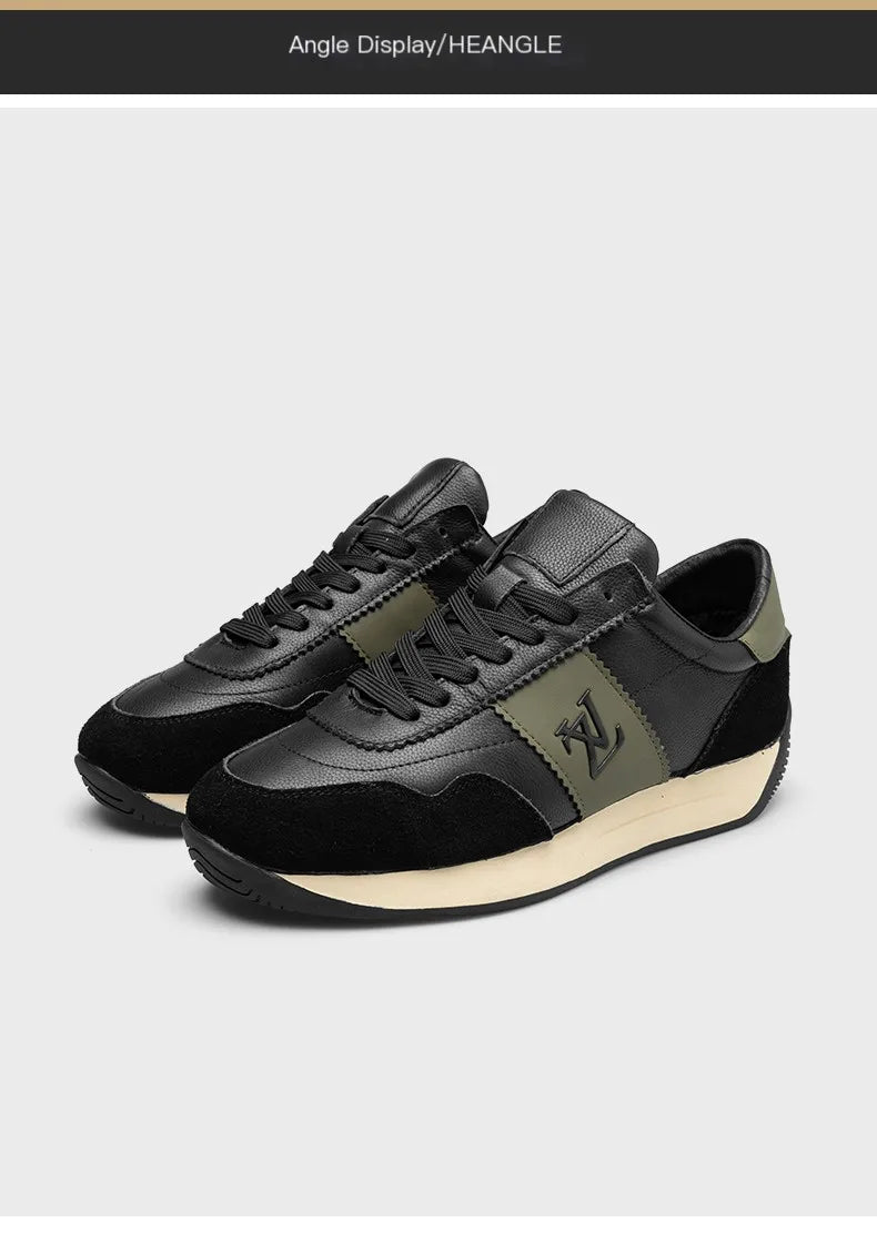 Classic European Station High end Men's Shoes Genuine Leather Color blocked Comfortable Casual Shoes Sports Shoes 231135