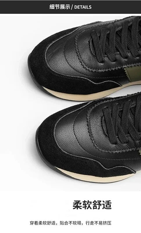 2025 New Designer Shoes for Man Sneaker High Brand Men's Shoes Soft Leather Sole with Anti Slip Properties The Razor's Edge