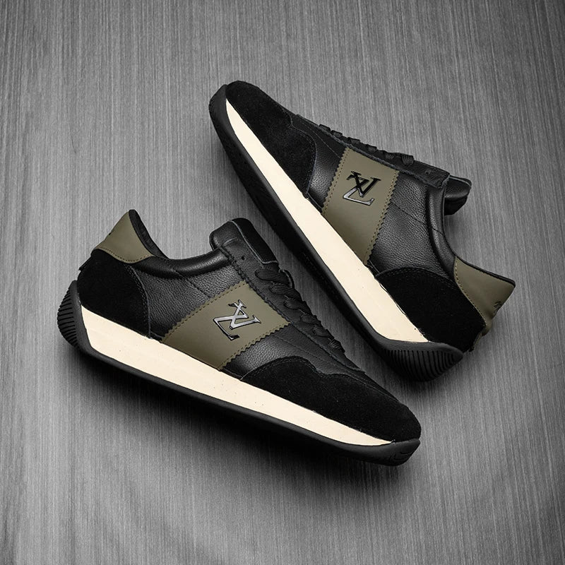 Classic European Station High end Men's Shoes Genuine Leather Color blocked Comfortable Casual Shoes Sports Shoes 231135