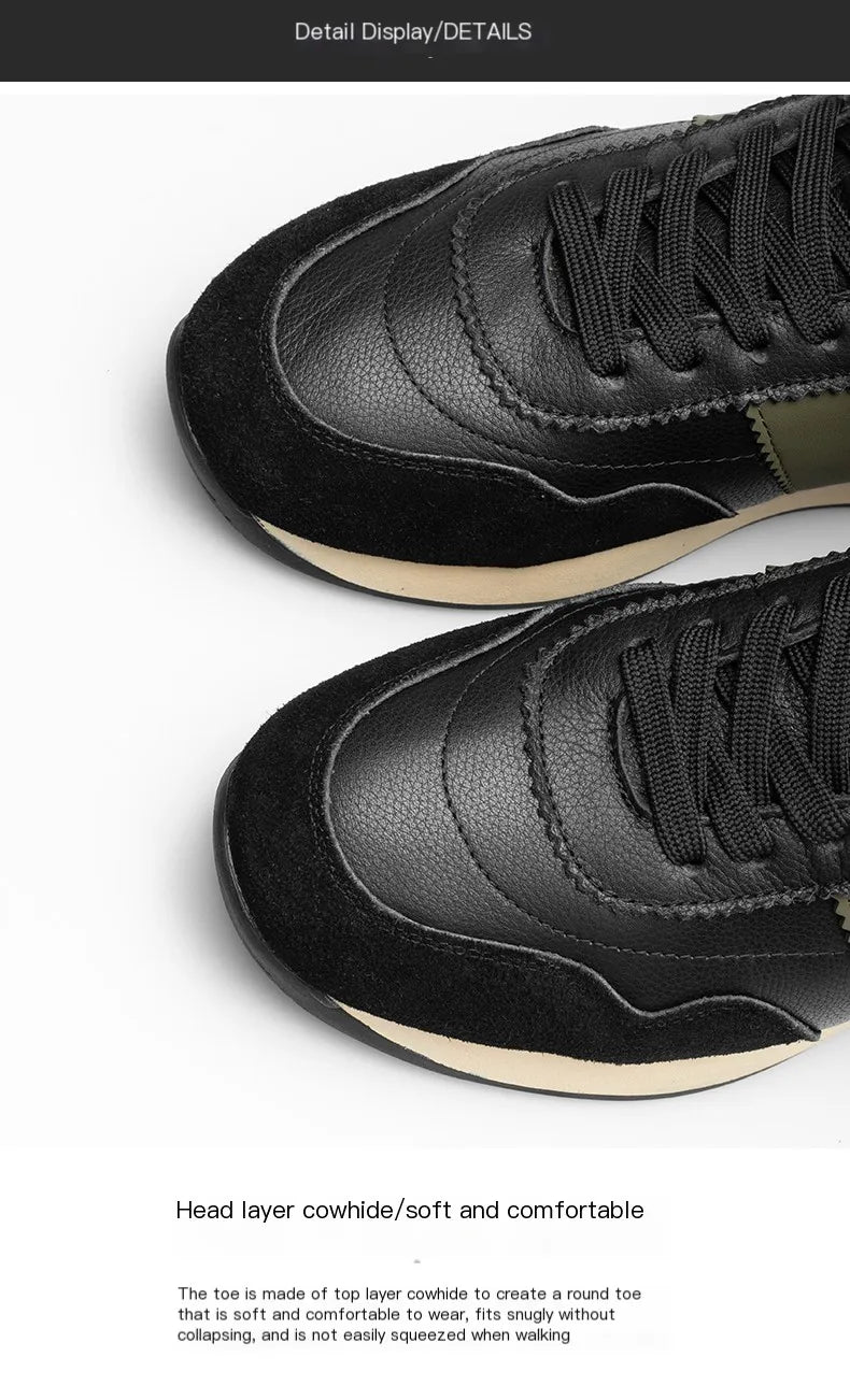 Classic European Station High end Men's Shoes Genuine Leather Color blocked Comfortable Casual Shoes Sports Shoes 231135