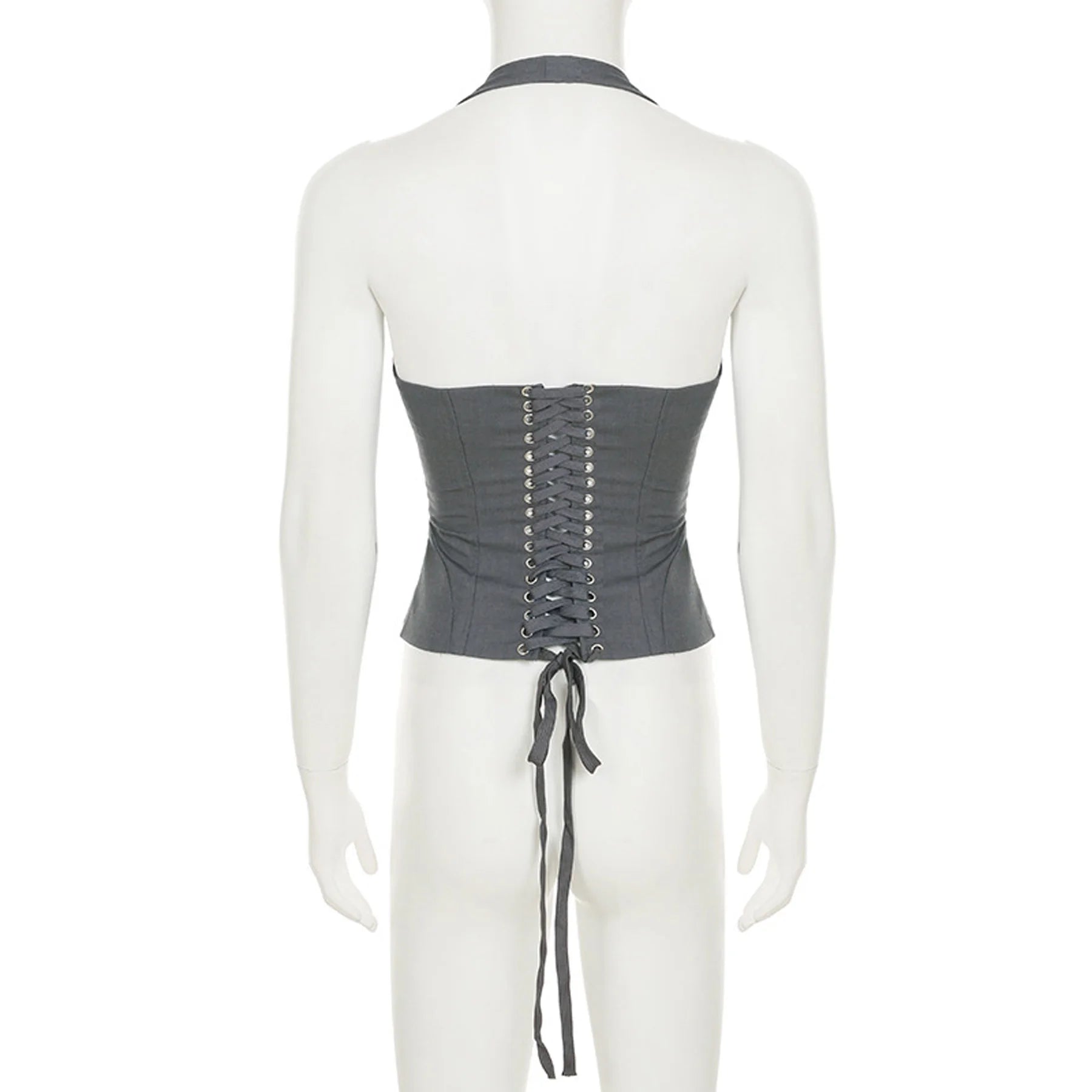 Jennie Same Style Halterneck Deep V-Neck Strap Corset Vest Sexy Hot Girl Slimming Versatile Crop Top