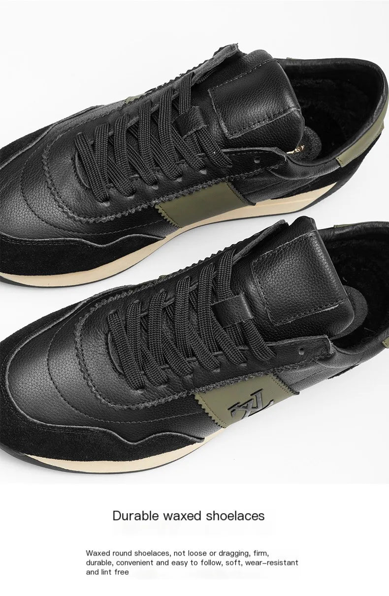 Classic European Station High end Men's Shoes Genuine Leather Color blocked Comfortable Casual Shoes Sports Shoes 231135