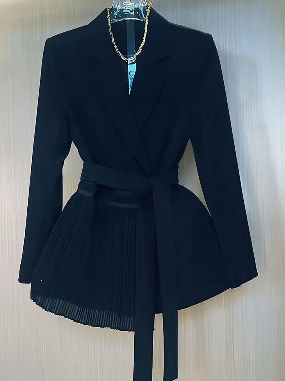 Neploe High Street Premium Light Luxury Elegant Coat Slim Waist Lace Up Moda Minority Jackets Exquisite Literary Simple Outwears