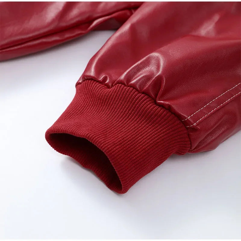Solid Patchwork Cropped Coats Women Casual Lapel Long Sleeve Loose Zipper Pocket Short Jacket Fashion Autumn Lady Street Outwear