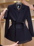 Neploe High Street Premium Light Luxury Elegant Coat Slim Waist Lace Up Moda Minority Jackets Exquisite Literary Simple Outwears