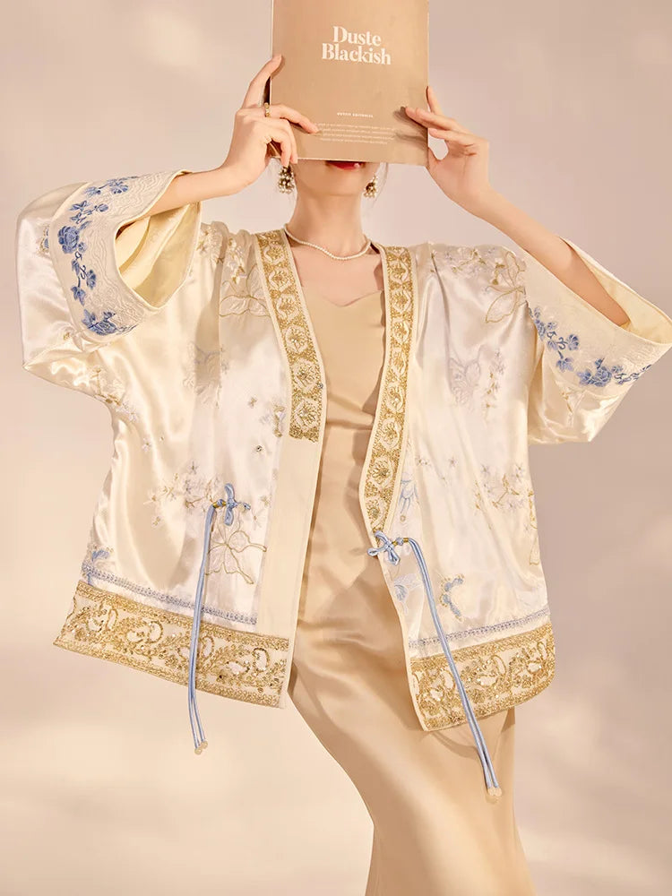 2026 Spring High end New Chinese Butterfly Embroidery Luxury Loose Jacket for Women Jacket Coat Outerwear
