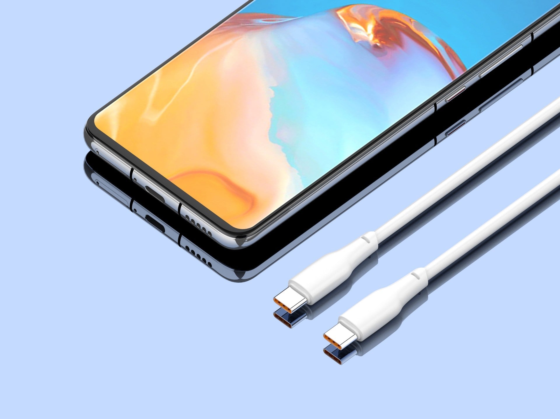 Techancy Cabo De Dados Pd 100w Branco 1m TB1791, Usb C-Usbc De Alta Potência, Compatível Com Computadores Portáteis