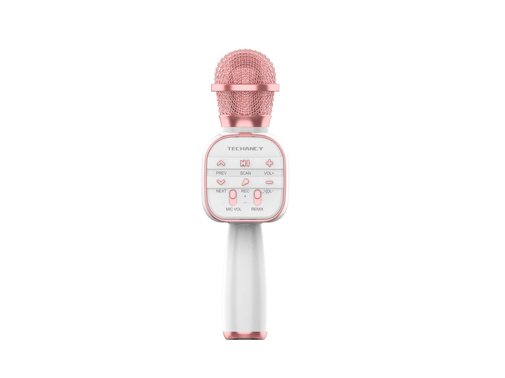 Microfone Bluetooth sem fios Techancy Dss, KZ1560, altifalante portátil para cantar, ouro rosa
