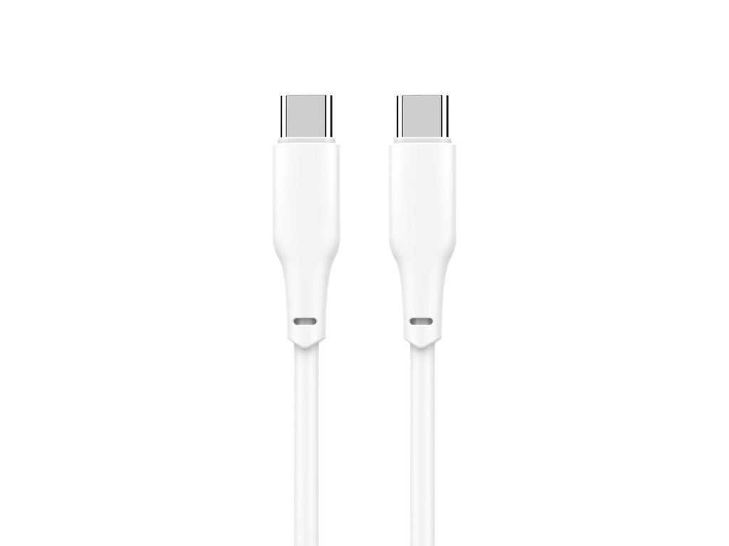 Techancy Cabo De Dados Pd 100w Branco 1m TB1791, Usb C-Usbc De Alta Potência, Compatível Com Computadores Portáteis
